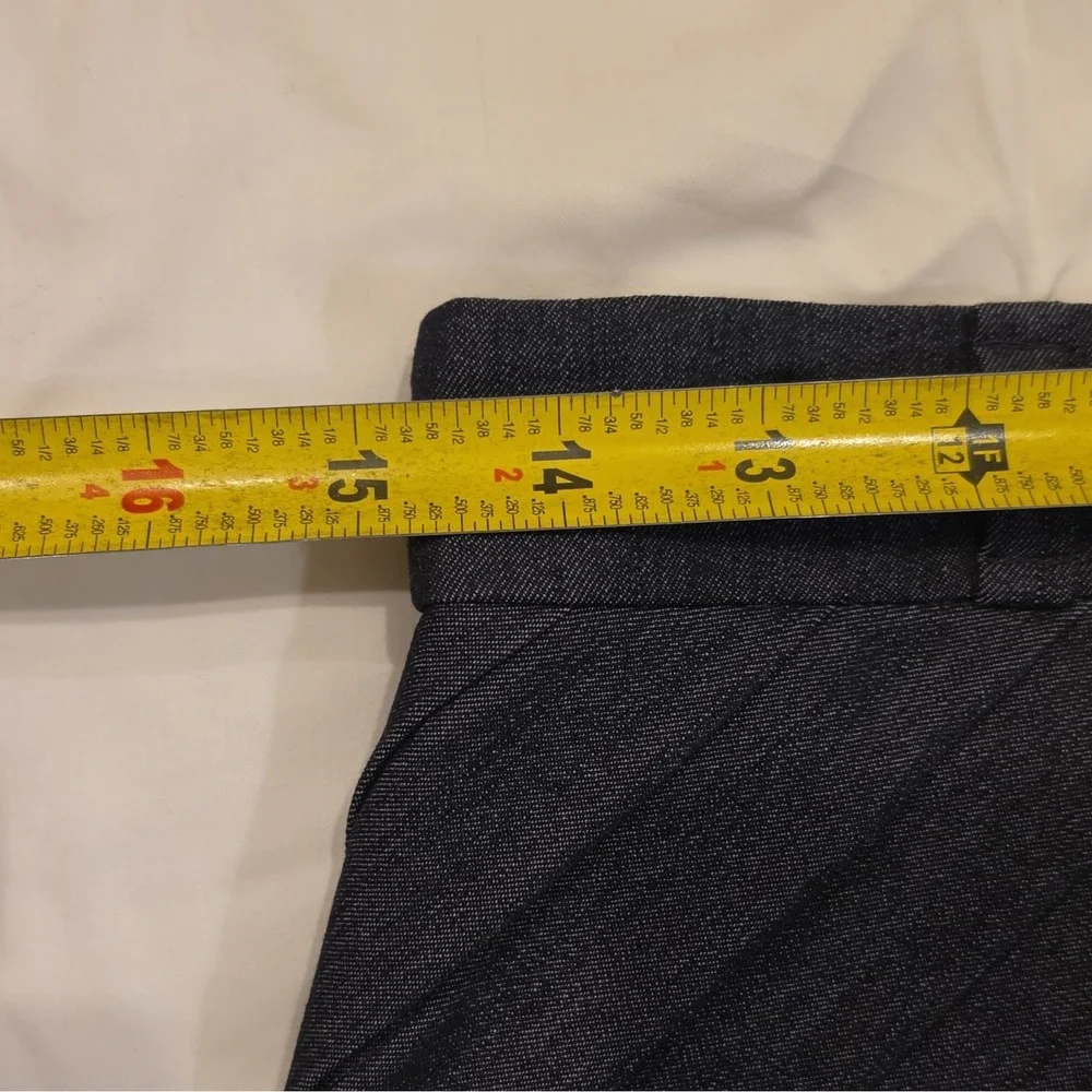 Calvin Klein Women's Blue Solid Denim Pencil Skirt Size 6 Knee Length Zip #108